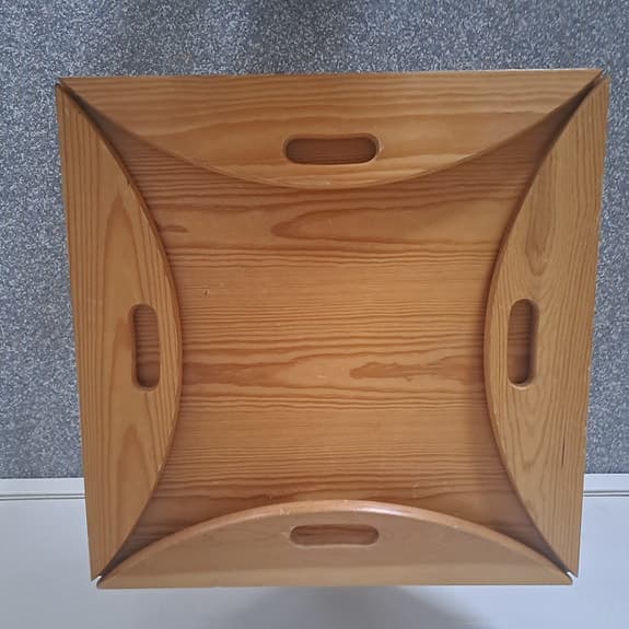 Butler tray bord / brickbord  i furu 1970-tal