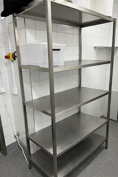 Hyllställning rostfri stål 4st hyllor