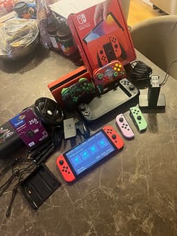 Stort Paket Nintendo Switch Oled Limited Edition 256GB