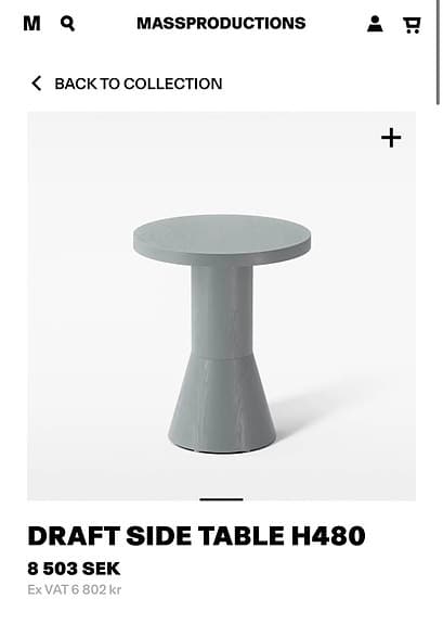 Massproductions ”draft” soffbord