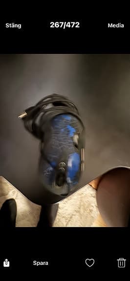 Logitech spelmus med kabel svart/blå