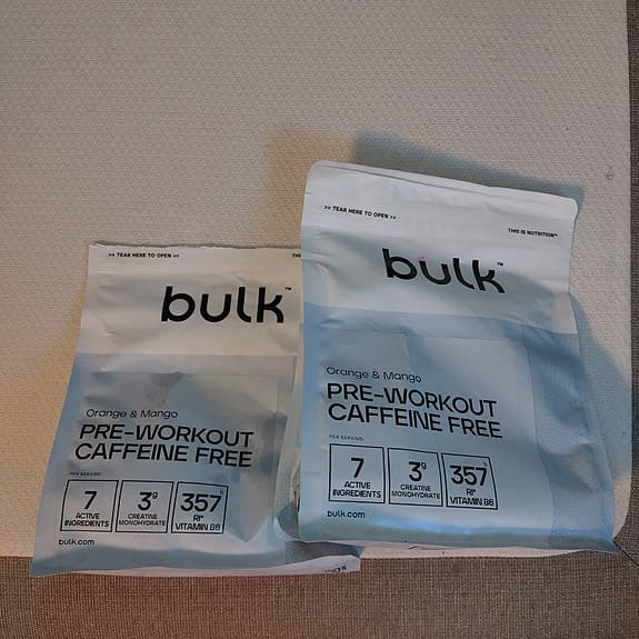 Bulk pre-workout koffeinfri kosttillskott