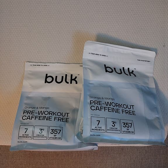 Bulk pre-workout koffeinfri kosttillskott