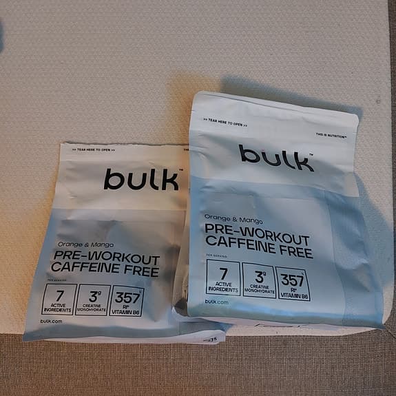 Bulk pre-workout koffeinfri kosttillskott