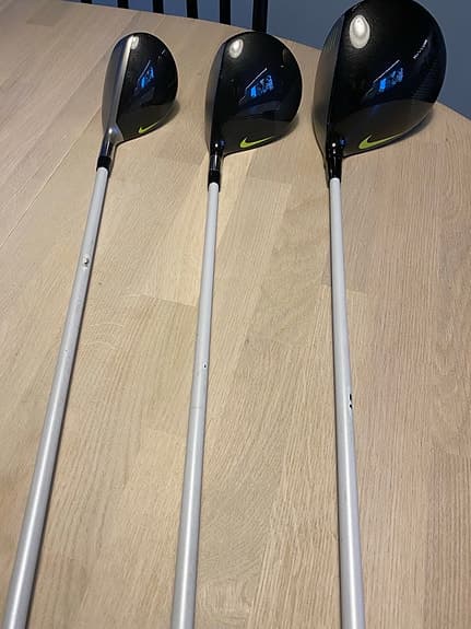 Nike golfklubbor fairwaywood och hybrid svart/vit
