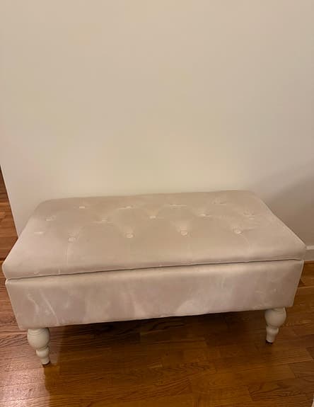 Förvaringsbänk sittpall 80x40 cm beige