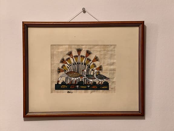 Exklusiv egyptisk tavla på premium papyrus
