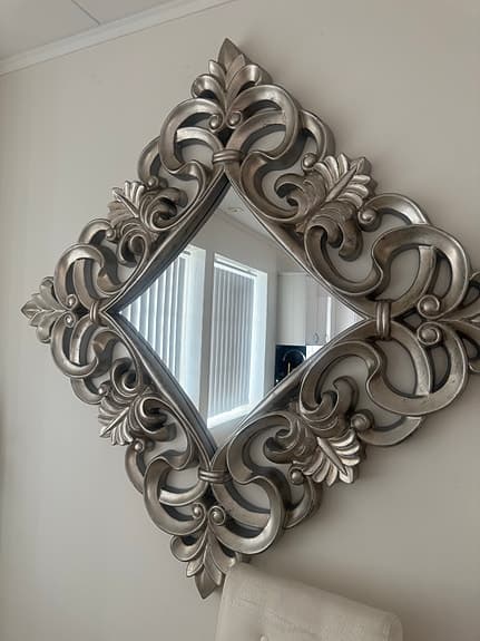 Zara Home spegel dekorativ ram silverfärgad