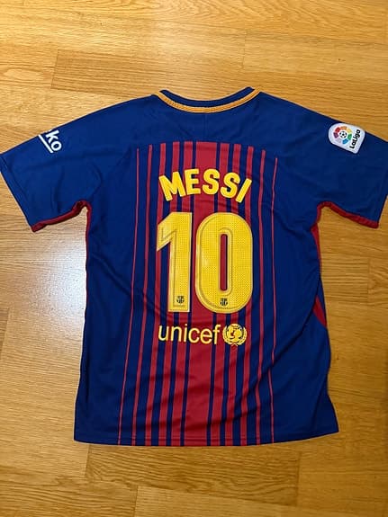 Nike FC Barcelona fotbollströja Messi 10 blå/röd