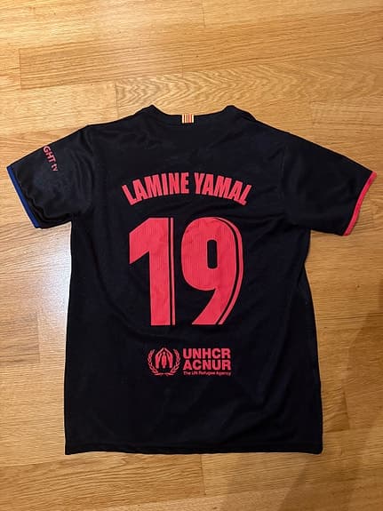 FC Barcelona Lamine Yamal fotbollströja svart