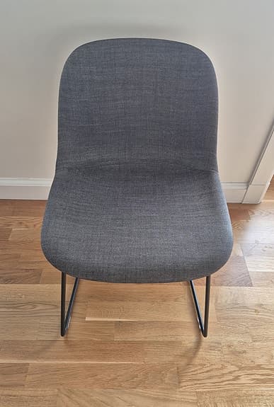 Muuto Fiber Side Chair, Remix tyg, Sled Base