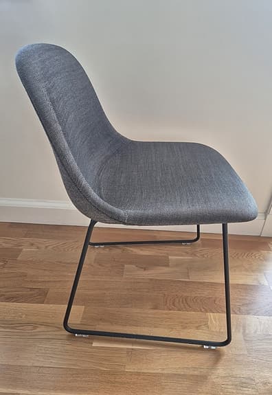 Muuto Fiber Side Chair, Remix tyg, Sled Base