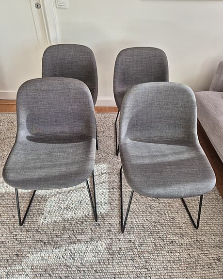 Muuto Fiber Side Chair, Remix tyg, Sled Base