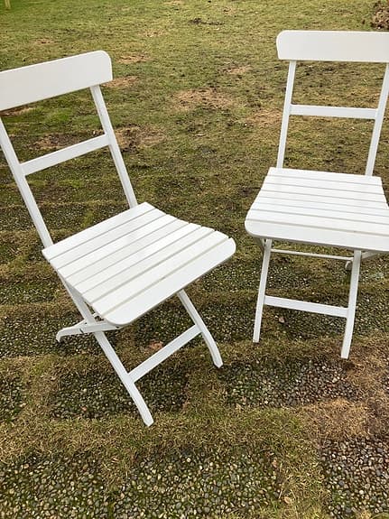 2 Ikea caféstolar vit