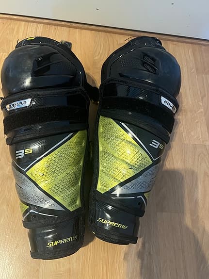 Bauer Supreme 3S benskydd ishockey 11 tum svart/gul