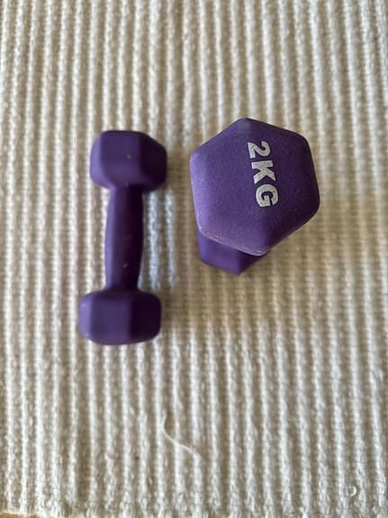 Hantlar 2 kg lila neopren