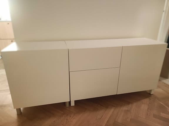 IKEA BESTÅ-dörrar Selsviken vit högglans