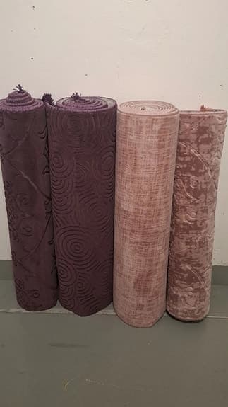 Matta gångmatta rosa mönstrad