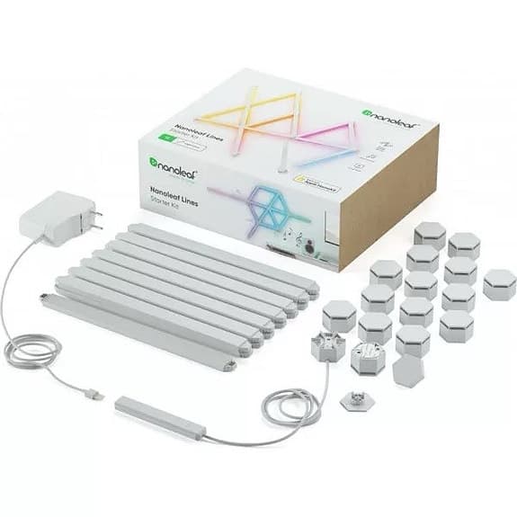 Nanoleaf Lines Starter Kit smart panelbelysning, 15 paneler