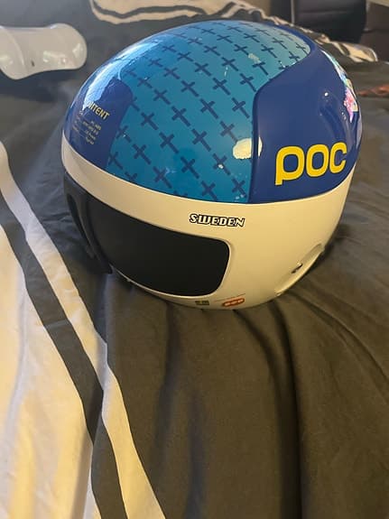 POC Skull skidhjälm XS/S blå vit