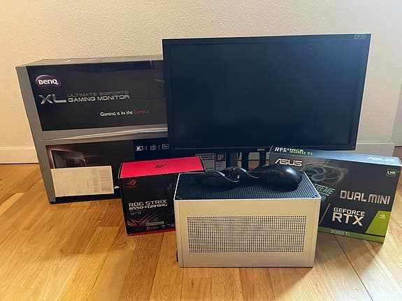 Gaming-PC i LOUQE Ghost S1 / Ryzen 7 5800X / RTX 3060 Ti / BenQ XL2420T-skärm