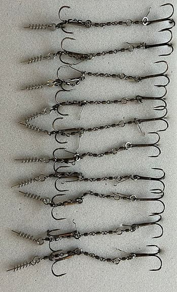 10 st stingers för gäddfiske