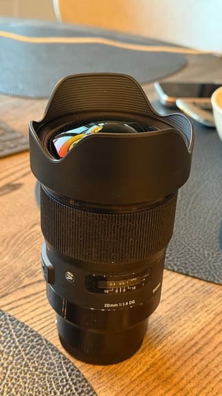 Sigma 20mm f/1.4 DG objektiv svart
