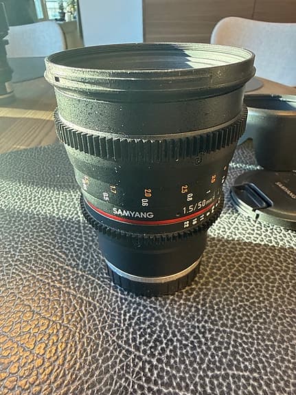 Samyang 50mm T1.5 cineobjektiv svart till Sony Full Frame