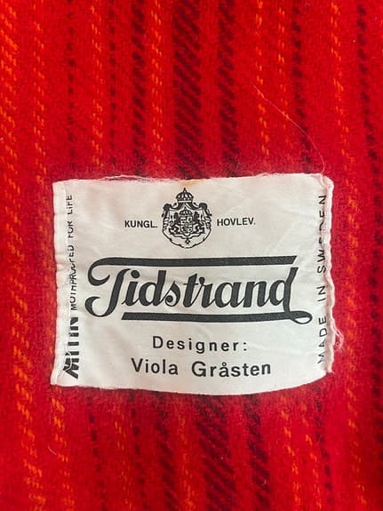 Klassisk ullpläd från Tidstrand 160 x 140 cm