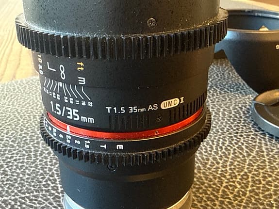 Samyang VDSLR 35mm Sony Full frame mount T1.5 AS UMC cineobjektiv svart