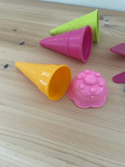 IKEA strandleksaker leksaksset glasstrutar och redskap plast