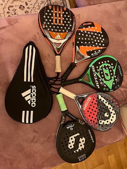 5 padelracket + fodral