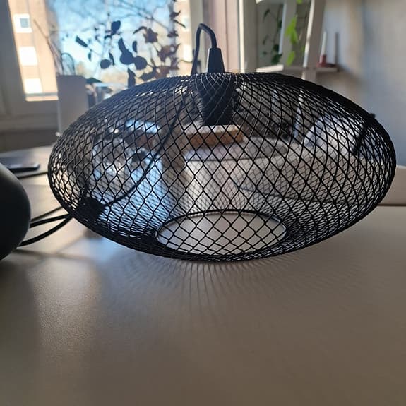 taklampa nätskärm industriell look