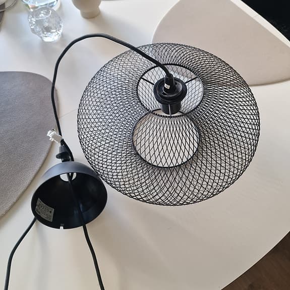 taklampa nätskärm industriell look