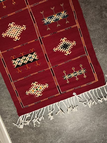 Unik äkta Marockansk Berber ekologisk ull matta