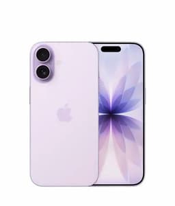 iPhone 17, färg: lavendel . Helt ny. Skärmskydd, transparent skal ingår.