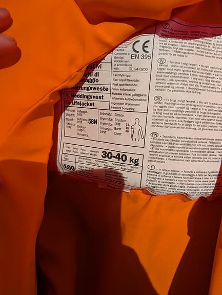 Compass flytväst 30–40 kg orange