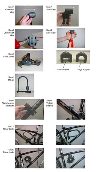 Parti 18st Master Lock 8351D cykellåshållare