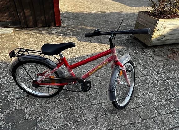 Barncykel 20 tum röd