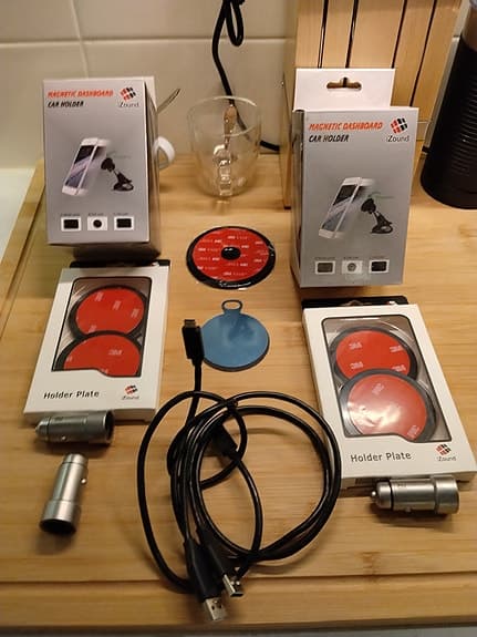 Mobil hållare med tillbehör