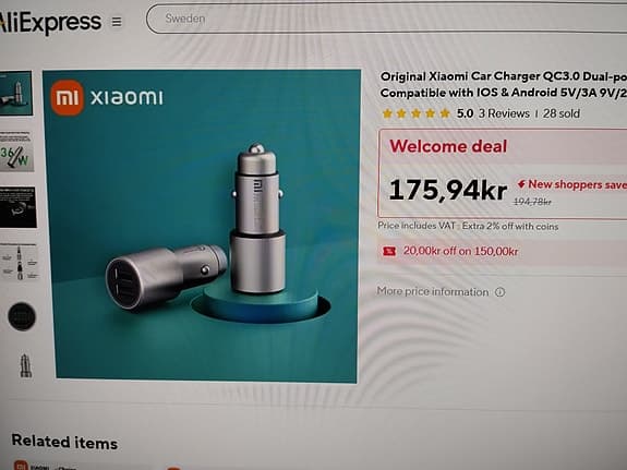 Mobil hållare med tillbehör