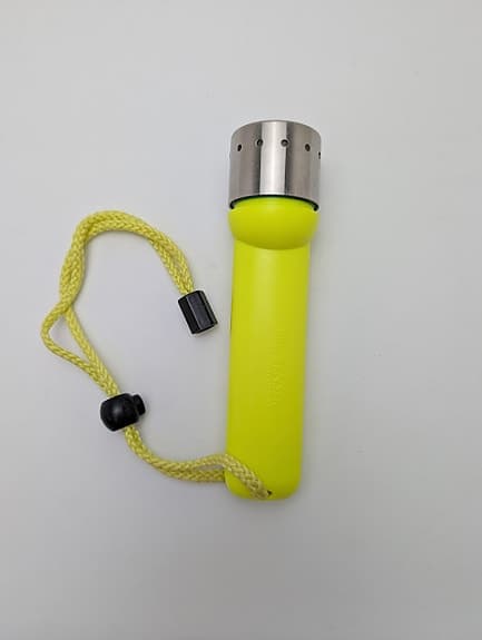 Ledlenser Frogman Dyklampa Neongul - LED Dyklykta i Rostfritt Stål - Fint Skick