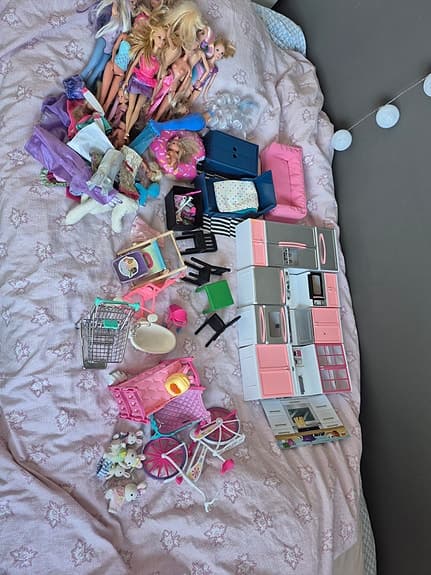 Stort paket med Barbie