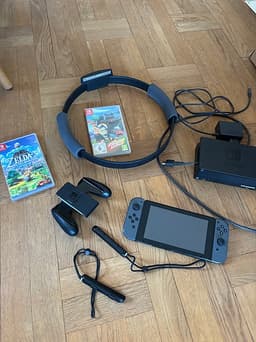 Nintendo switch konsol med originaltillbehör + minneskort (finns även spel till)