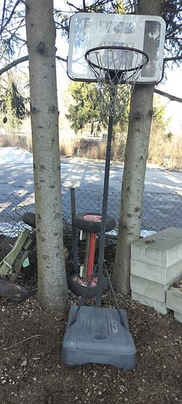 Basketkorg på hjul