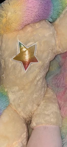80 cm Stor enhörning häst Unicorn Mjukisdjur Leksak Beige Regnbåge Rosa