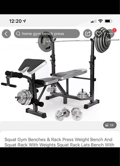 Multigym och träningsbänk hemmagym svart