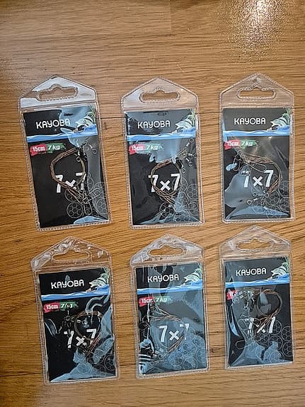 6st Kayoba Gäddtafsar, 4-pack, 15 cm. Ståltafsar.