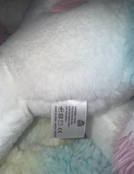 50 cm Unicorn enhörning gosedjur vit regnbågsfärgad