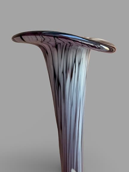 2 STORA GOLVVASER / TRUMPETVASER I KONSTGLAS – 85 CM, inkl frakt